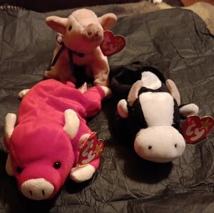 NWT TY BEANIE BABIES SNORT, DAISY, KNUCKLES